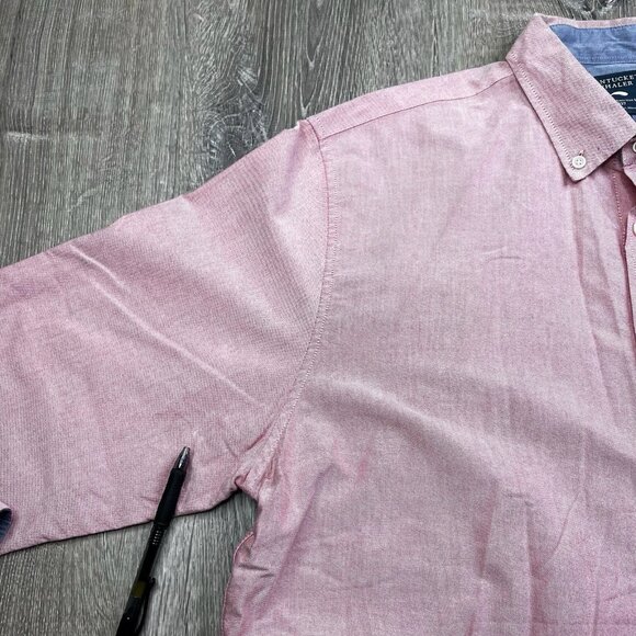 Nantucket Whaler Button Down Shirt Men’s Size XL Salmon Pink Embroidered Patch - Picture 6 of 13